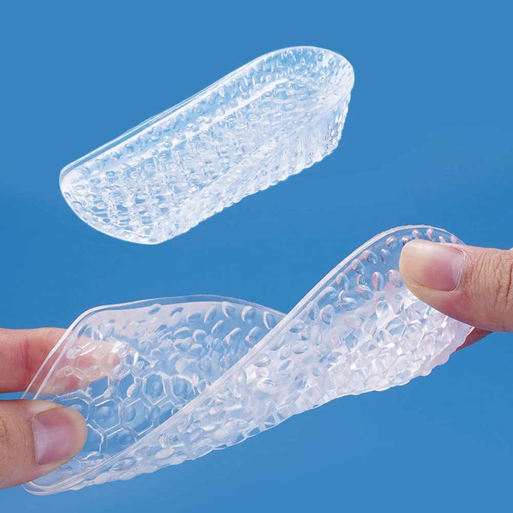 سيليكون الارتفاع زيادة النعال رجل كعب رفع إدراج مع قوس دعم العظام نعال جيل امرأة معززات الارتفاع غير مرئية