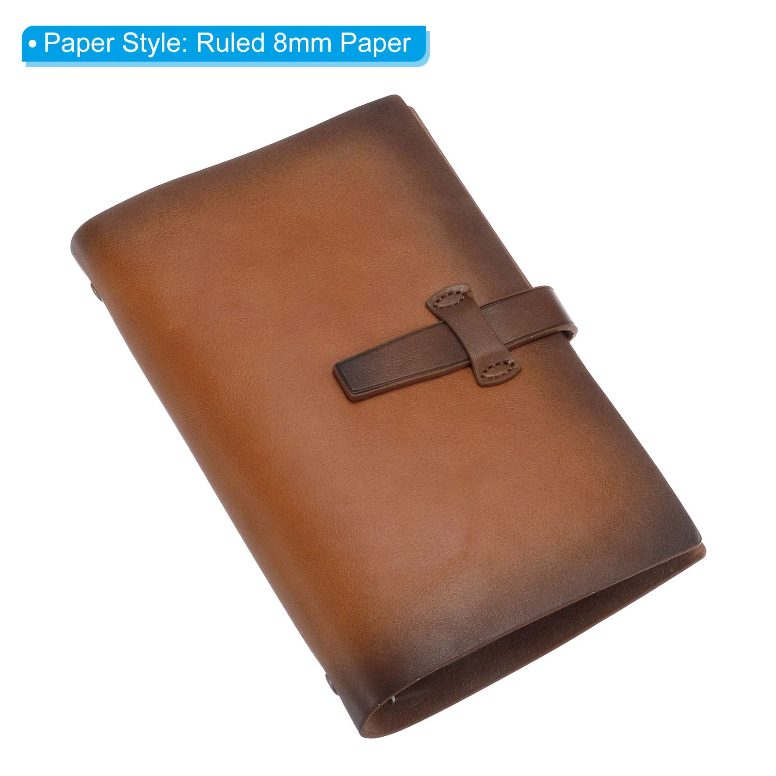 Imagem -03 - Couro Recarregável Folha Solta Notebook Cover Ring Binder Clip-on Journal a6 pu