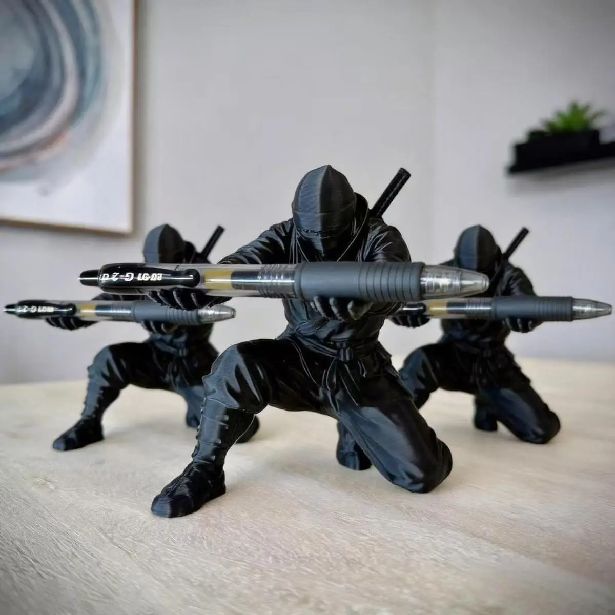 4 Stück/1 Stück Desktop-Kunst, 3D-gedruckter Stifthalter, einzigartige Figur, Schreibwaren-Organizer, Stiftfiguren, Schreibtischdeko, Bastelartikel zur Aufbewahrung von Stiften – Detail 2