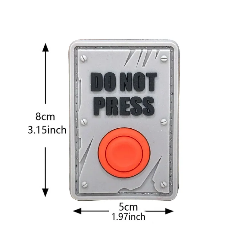 لا ضغط شارة المعنويات المضيئة التكتيكية التصحيح العسكري ثلاثية الأبعاد بقع PVC هوك وحلقة شارة الملابس على ظهره ملصق