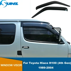 Weathershields Rain Shield For Toyota Hiace H100 (4th Gen) 1989-2004 Black 2PCS Acrylic Window Visor Car Side Window Deflectors