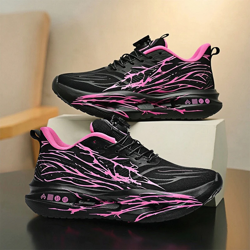 

Easy Clean Kids Sport Sneakers Smooth Surface Washable Breathable Upper Non Slip Wear Resistant Daily Shoes