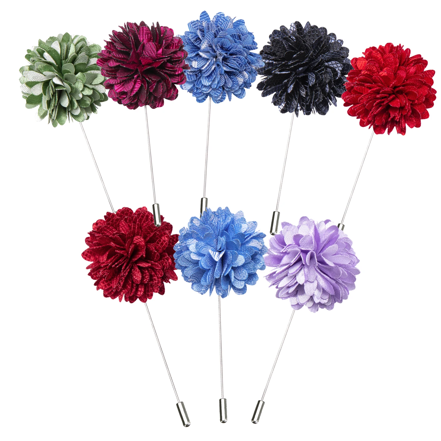 Hi-Tie  8 Colors Rose Boutonniere Groomsmen Bridesmaid Wrist Corsage Buttonhole Wedding Accessories Brooch