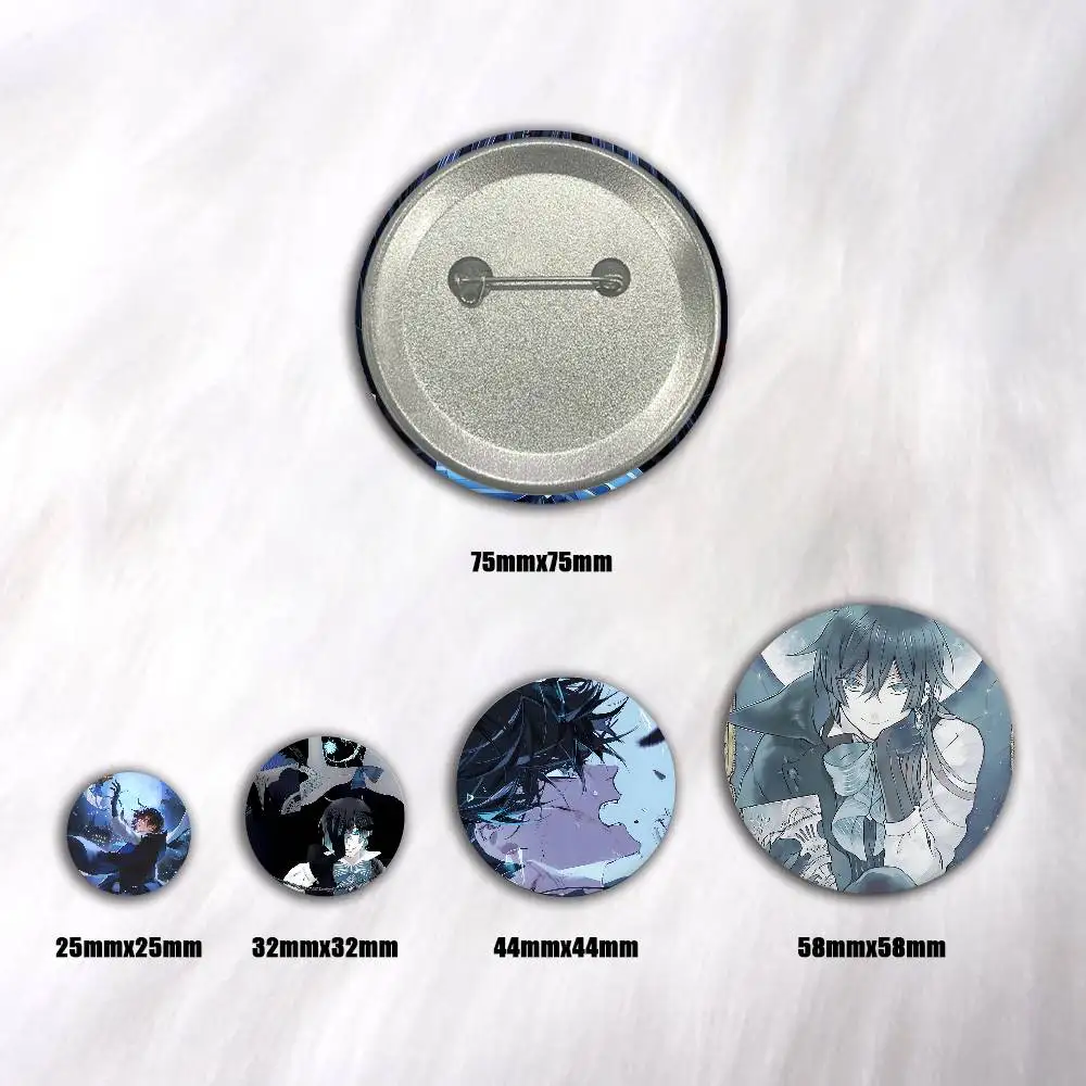 Anime The Case Study Of V-Vanitas Manga Badges Round Cosplay Pin Bag Decor Fans Collect Friends Gifts Brooch