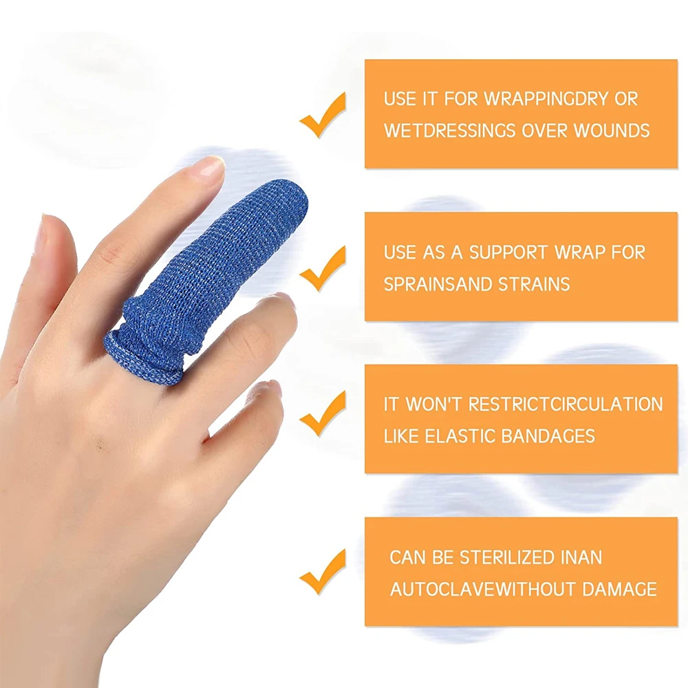 Vendaje Tubular para dedos, 10 piezas, Protector de pulgar, cojín Protector para las yemas de los dedos, absorbe la humedad