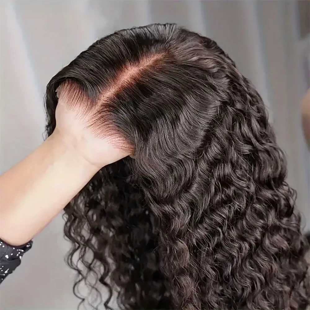 6x4 laço onda de água perucas sem cola frente do laço peruca de cabelo humano sem cola pré corte perucas de renda 100% cabelo humano pré arrancado 3 dias entrega