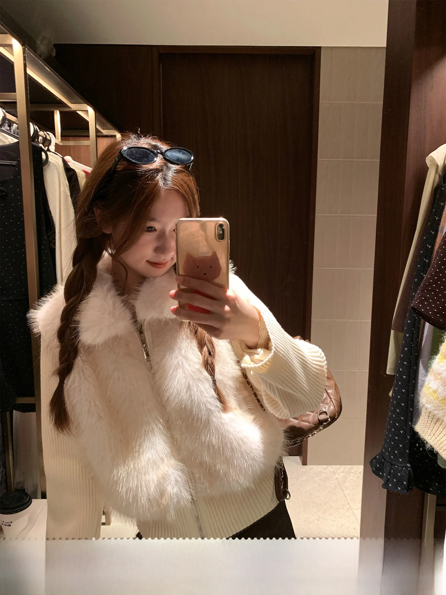 

Holli Korean Sle Detachable Fur Trimmed Plu Patchwork Cotton Jaet Women's Faion Autumn Winter Coat 2025 New Arrival