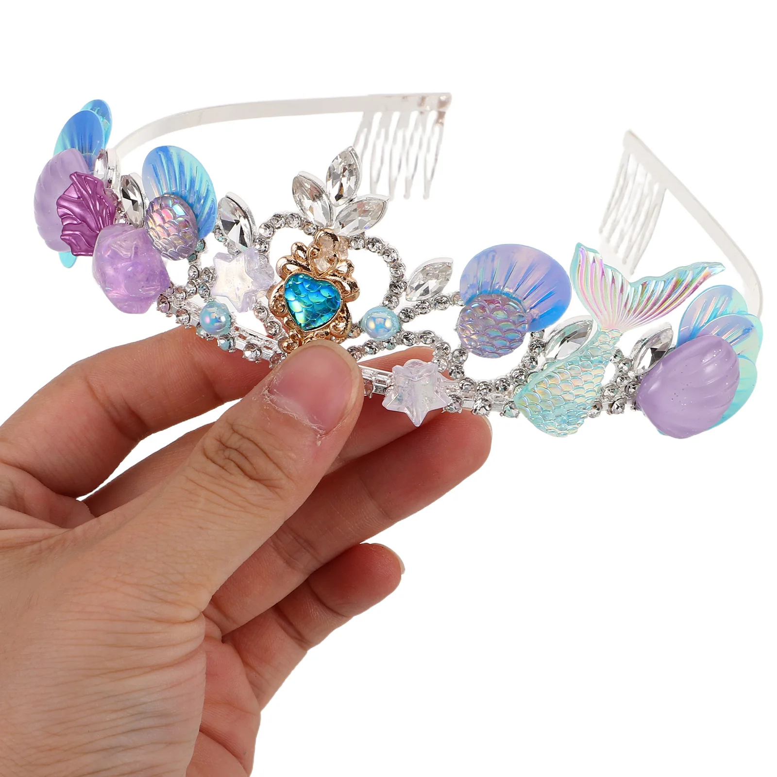 

Marine Wind Hairband Unique Mermaid Seashell Fish Tail Headpiece Accessories Girls Women Party Beach Event Halloween