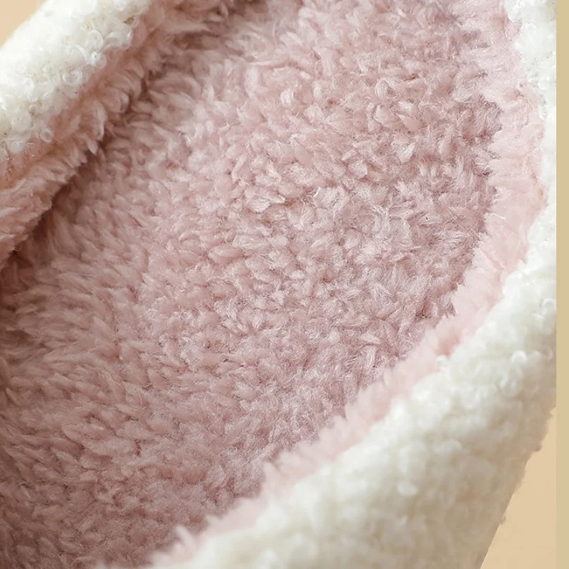 Winter Christmas Tree Cotton Slippers for Women Couple Winter Cute Cartoon Home Non-slip Sandals Adult Indoor Floor Plush Slides