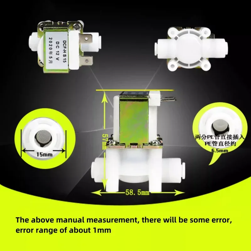 Plastic Solenoid Valve 12V 24V 220V 1/4\