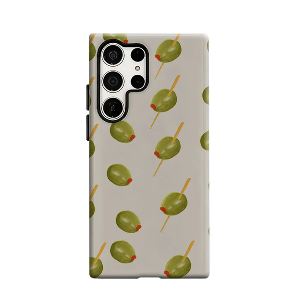 CaseLumi Phone Case For Samsung Galaxy S25 S24 S23 Ultra Plus HD Hard Olive Appetizer Double Layer Cover Film Shell