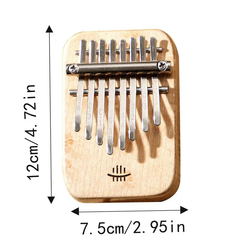 Thumb Piano Vintage Wood Kalimba 8 Key Finger Piano Pocket Kalimba Portable Musical Instrument With Songbook And Accessories For