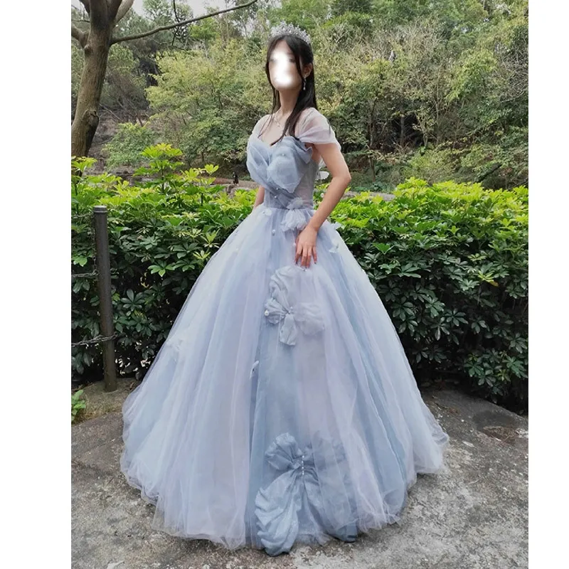 فستان سهرة بلينغ A Line برقبة على شكل قلب فستان حفلات للنساء على شكل حرف a زهور رداء de soirée طول الأرض فيستدوس دي نوش