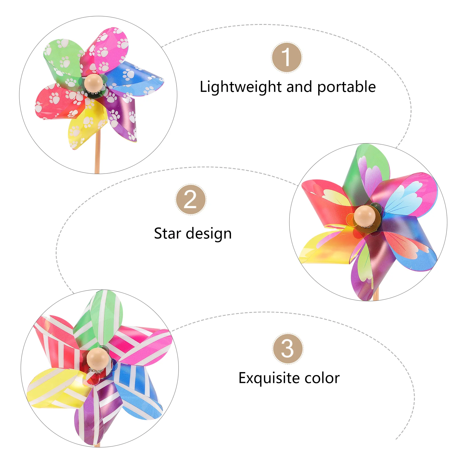 24 Pcs Hair Accessories Windmill Hairpin Girls Clips Headband Holiday Barrettes for Women Decorative Hairpins Women's