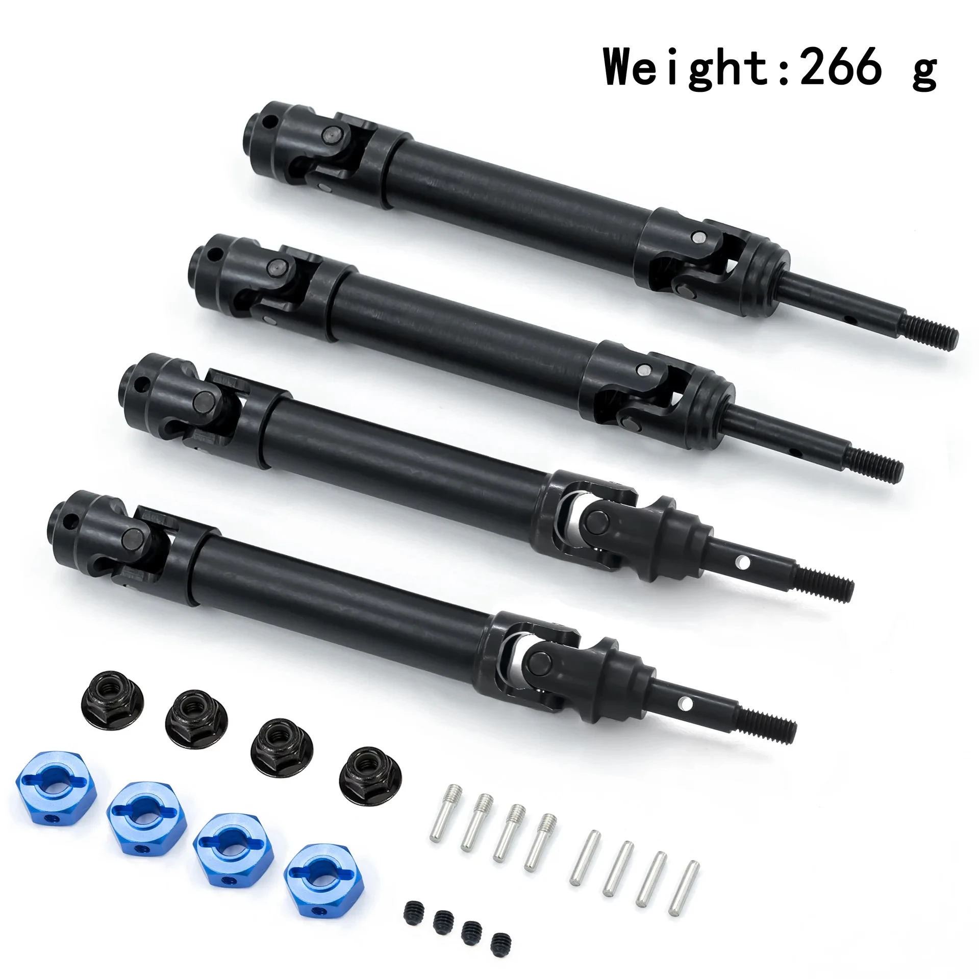 Aço dianteiro e traseiro Driveshafts para Traxxas, Parte RC Car Upgrade, 1/10 Slash, 4x4 Rustler Stampede Slash, 2WD, 4