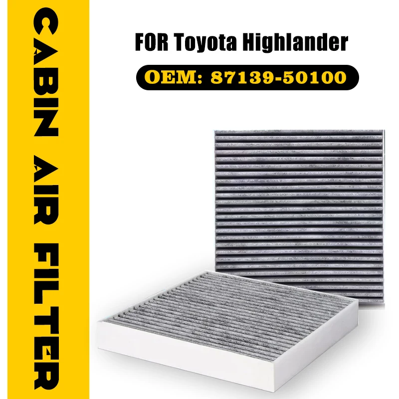 Car Activated Carbon Air Filter For Toyota Highlander Kluger 2007-2019 XU40 XU50 ASU40 ASU50 Conditioner Accessories 87139-50100