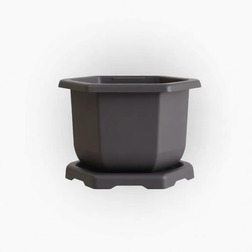 Zisha Plastic Flower Pot Thickened Hexagonal Rectangular Container For Bonsai Orchid Succulents Garden Supplies