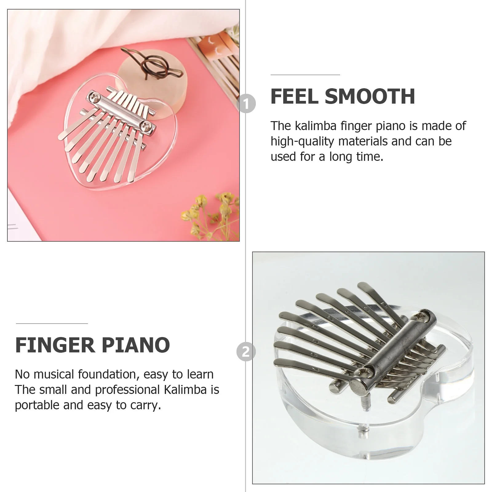 

Small Mini Kalimba Thumb Piano 8 Keys Musical Instrument Sapele Wood Finger Piano for Beginners Kids Finger Flexibility Training