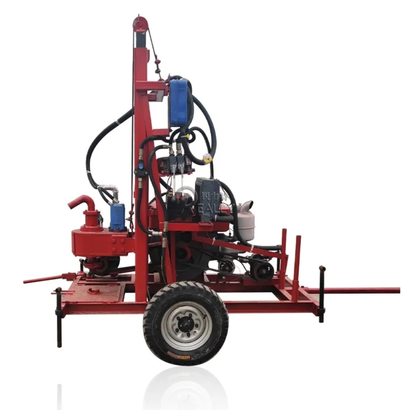 Underground Water Wells Drilling Machine 20HP Diesel Engine Mobile Deep Borehole drill Rig Equipment Cheap