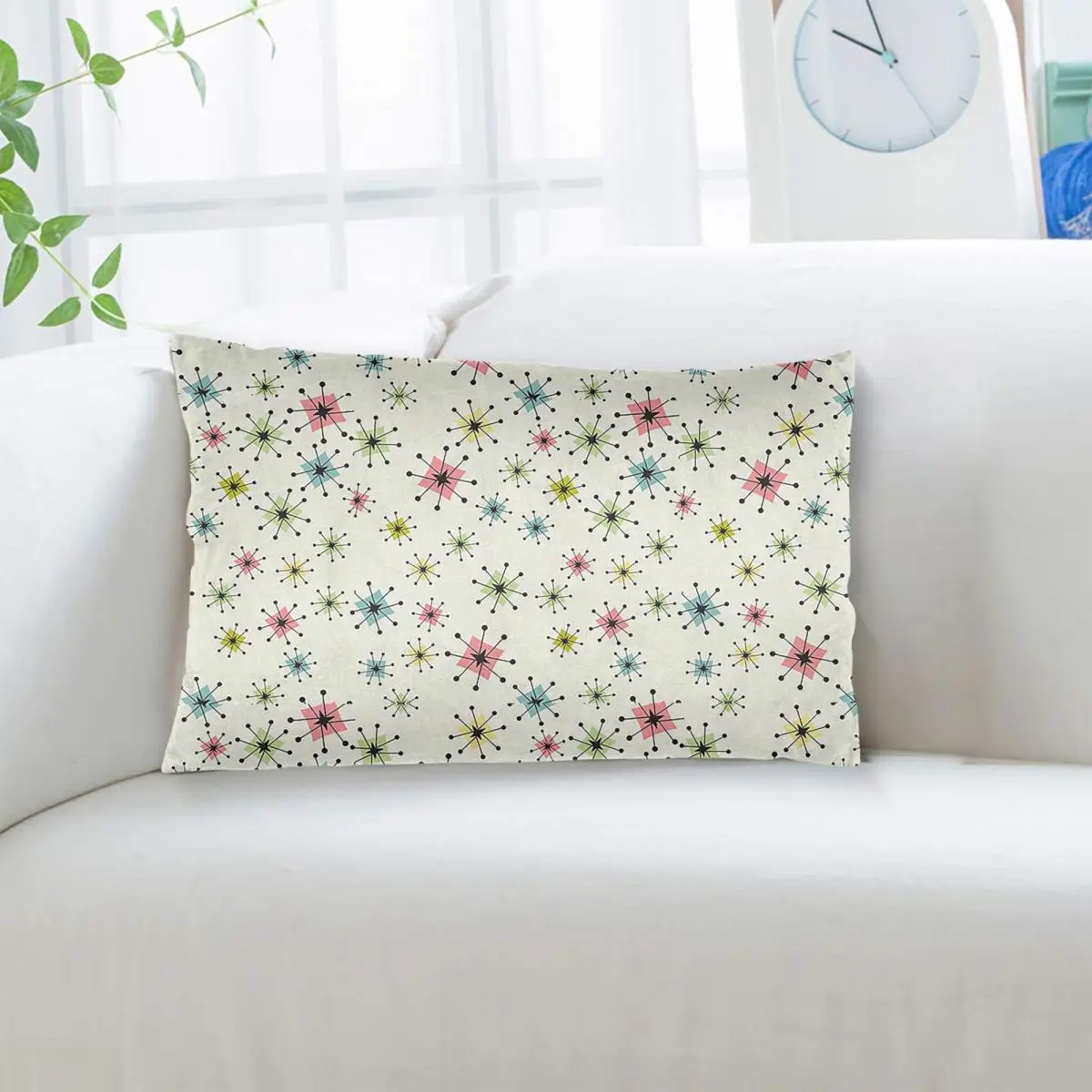 Atomic Era Graphic Rectangle Pillowcase Cushion Cover Decorative Bedroom Bed Home Comfort Throw Pillow