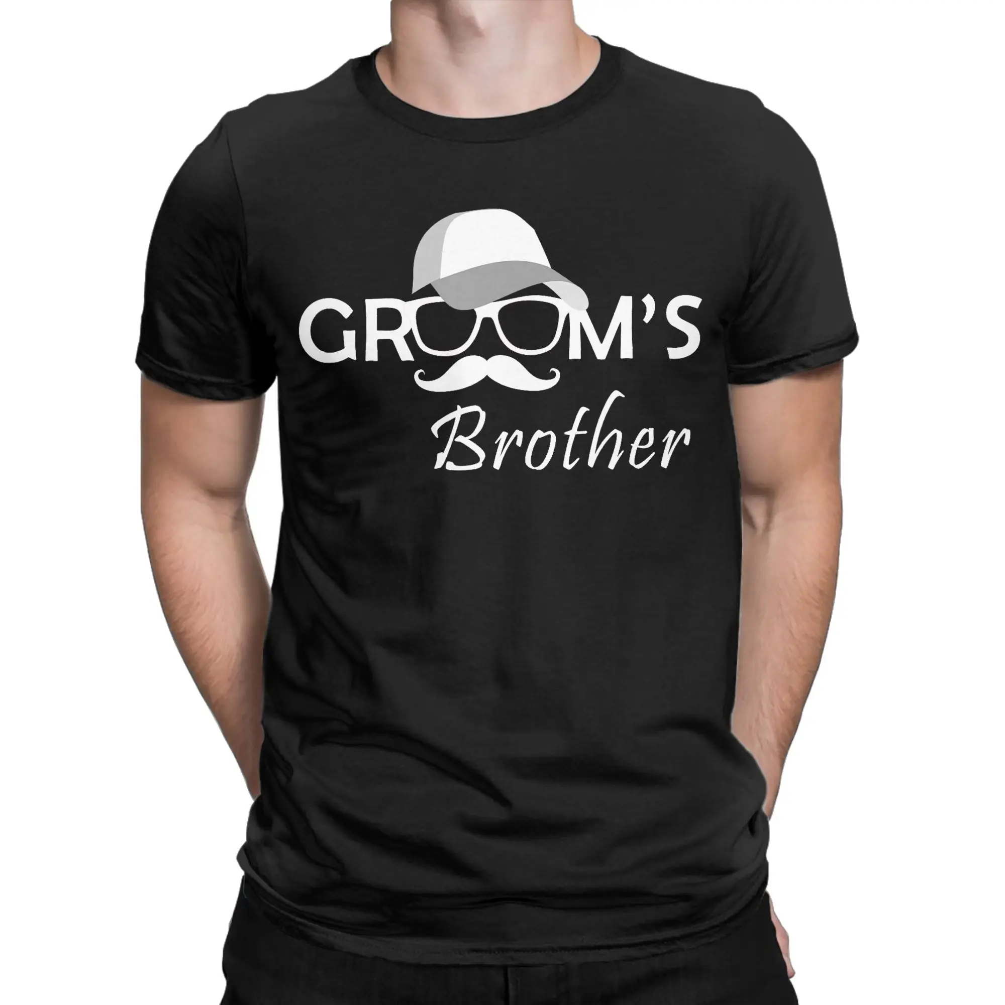 Groom's Brother Bro Bachelor Party T Shirt Summer  Y2K T Shirts 100% Cotton Harajuku Tee Shirt For Men Short Sleeve Print Tees
