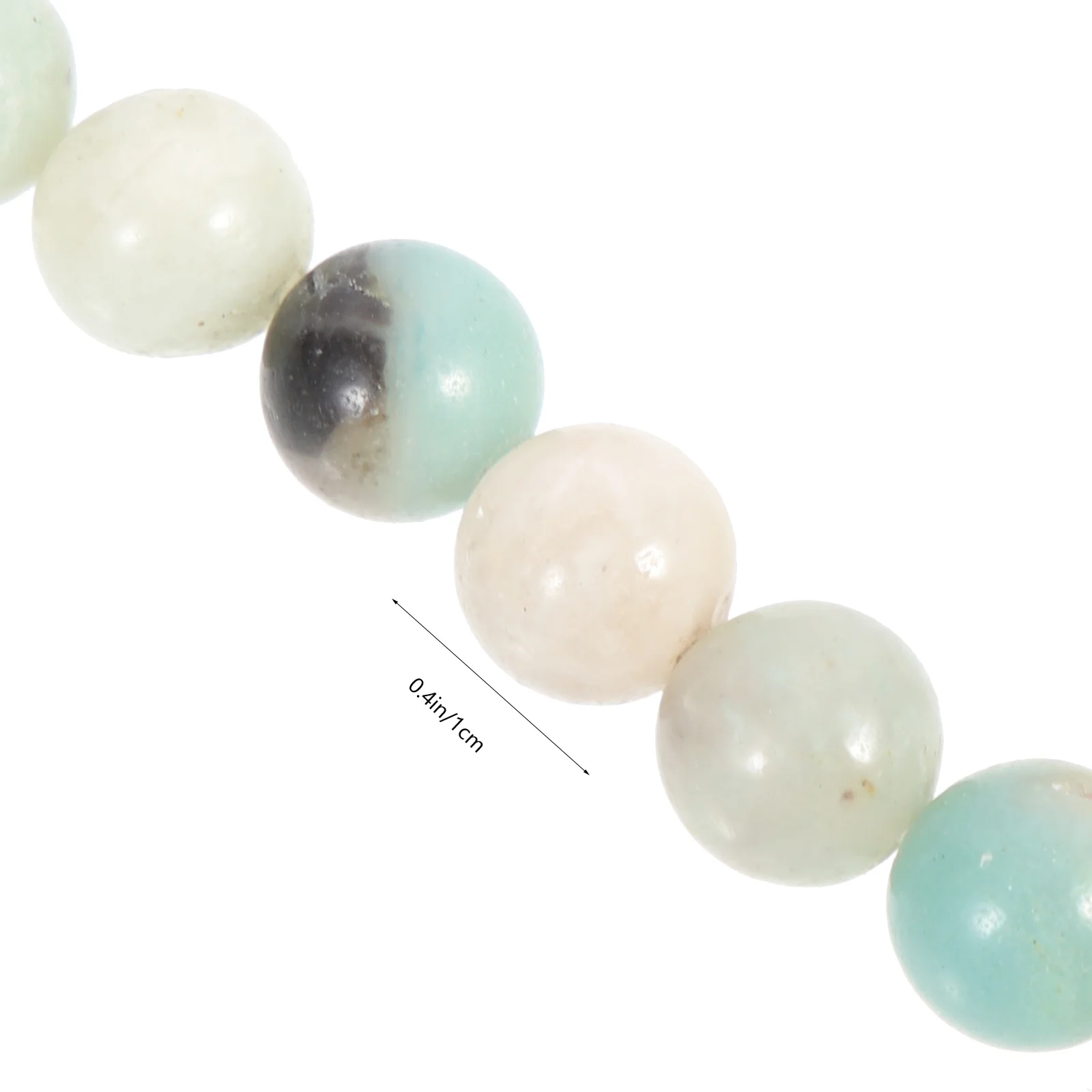 

2 Strips Loose Decorative Bracelet Beads DIY Jewelry Craft Handcraft Supplies Multi-Function Stone Beads Natural Wear-Resistant