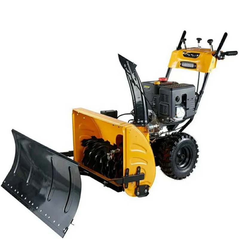 Novo design ferramenta de jardim 6,5hp/7,5hp/9hp pá de neve com rodas lançador de neve arado de neve