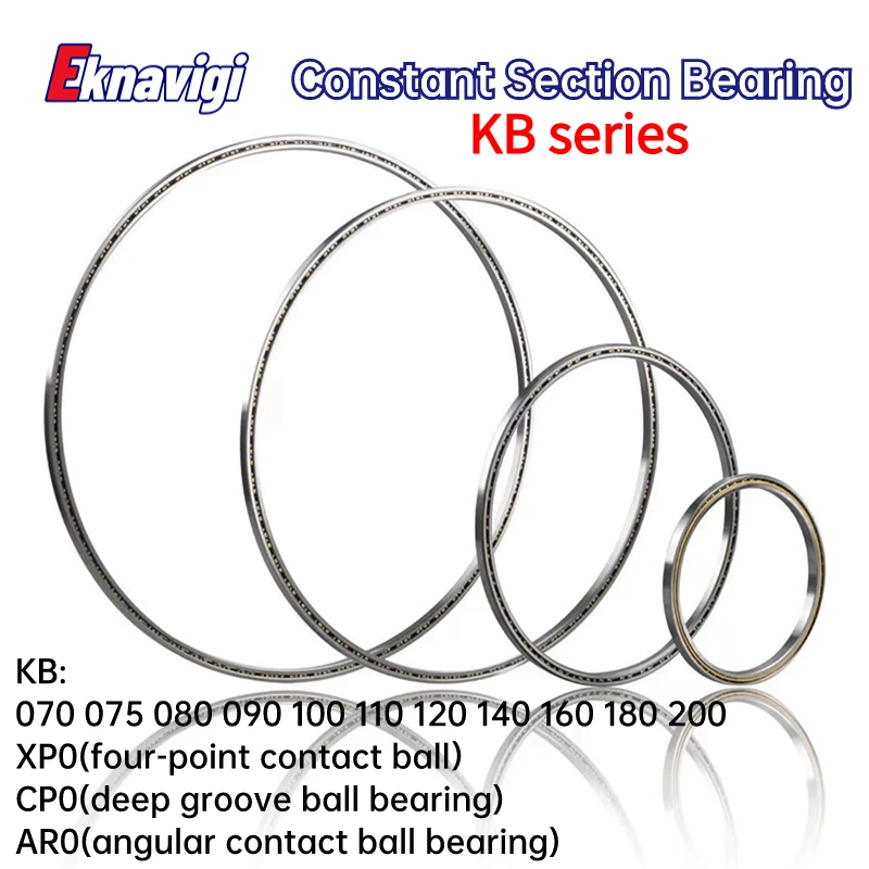 1 SZT. KB070 075 080 090 100 110 120 XP0 CP0 AR0 Łożysko o cienkiej ściance o stałym przekroju, grubość 7,938 mm (0,3125 cala)