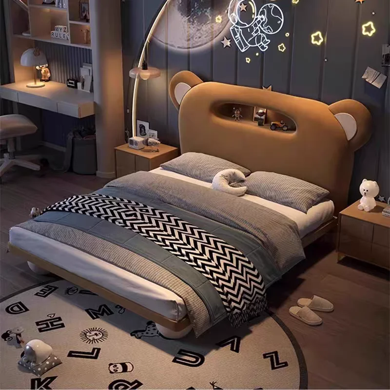 Europa decoração crianças camas de luxo simples normal design moderno crianças camas único personalizado madeira lettino per bambini móveis casa