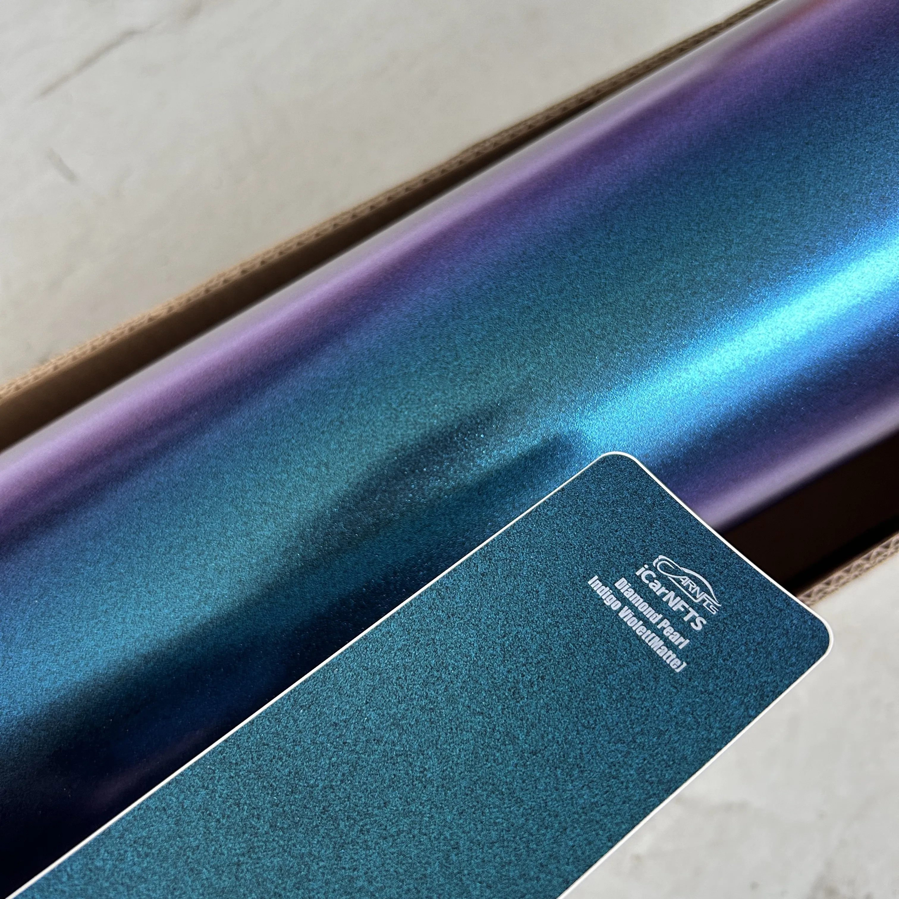 

Customizable PET Diamond Pearl Indigo Violet Matte Car Wraps Vinyl Film Colorful Body Side Sticker for Cars