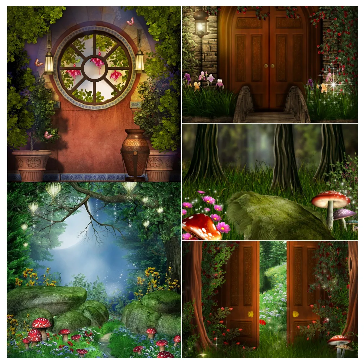 

Mehofond Spring Backdrop Photography Mysterious Fairy Tale Forest Background for Portrait Photogshoot Photo Studio Photozone