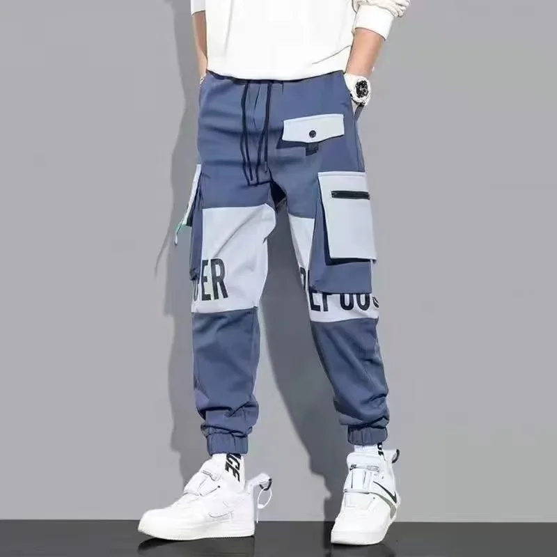 Pantalones casuales clásicos para hombre y mujer, ropa de calle con cintas, pantalones de Jogging Harem, ajustados con pantalone