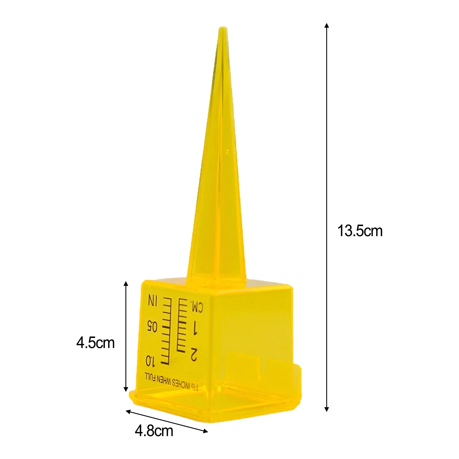 

For Patio For Garden Garden Water Gauge Outdoor Water Measurement Lawn Care 1.5 Inch Rain Gauge Bright Yellow Color
