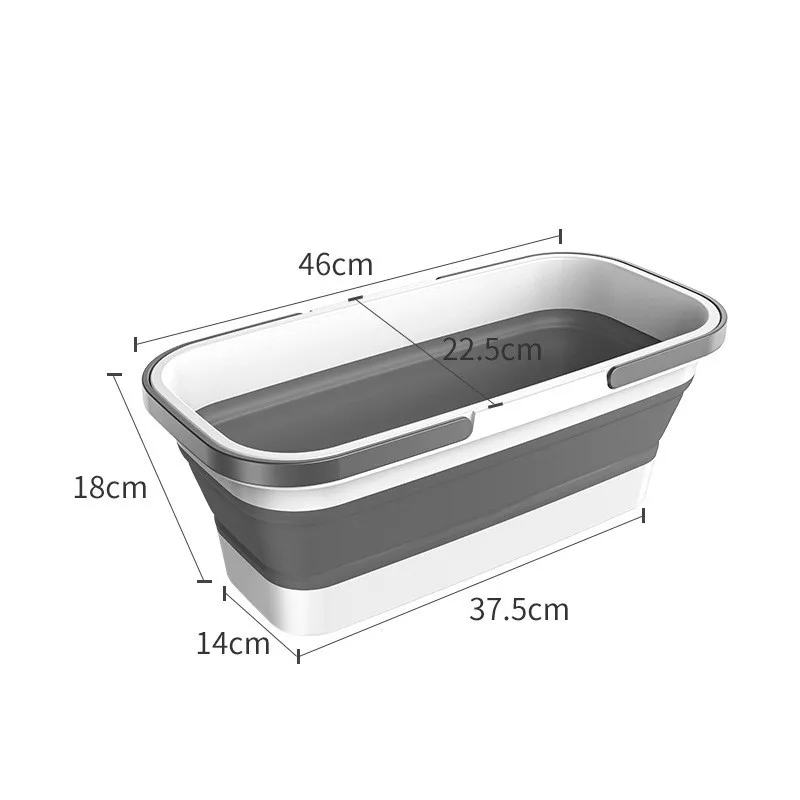 Hot Portable Collapsible Bucket Silicone Folding Bucket Basket Clothes Storage Bucket Camping Outdoor Travel Portable Bucket