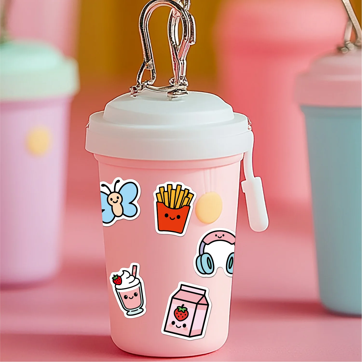 Mini Waterproof Cartoon Stickers for Water Bottle Tablet Computer Gift Decoration Cute Kawaii