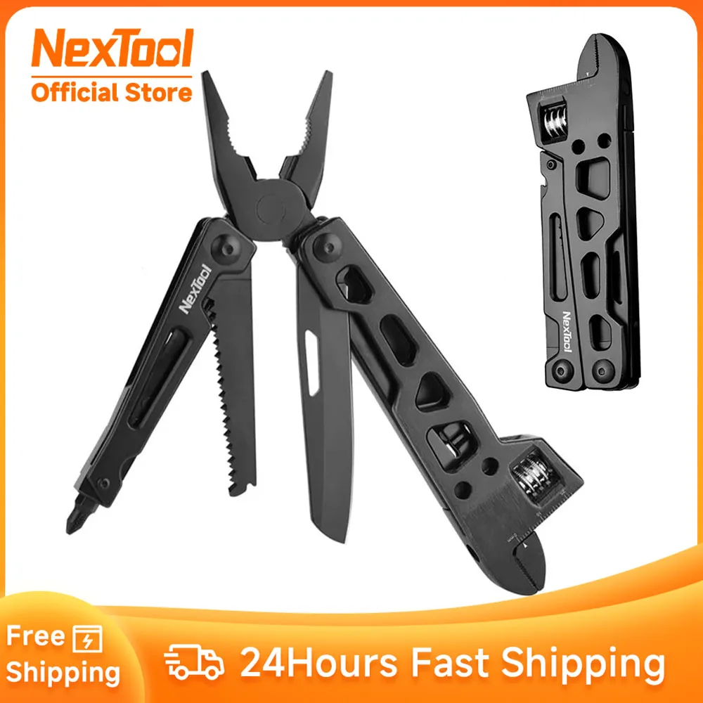 

NexTool 9 In 1 Multi-Function Wrench Knife Folding Tool Multi-Purpose Pliers Wood Saw Slotted Screwdrivers Camping Multitools