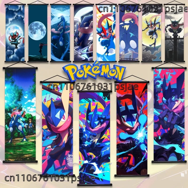 

Greninja Pokémon Scroll Art, High - Quality, Show Battle & Stealth, for Anime Fans' Homes, Immersive Greninja World