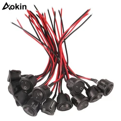 5PCS Round Rocker Switch ON Off SPST 20mm 12 Volt Toggle Switch for Car Automotive RV 2 Pin Switch 120V Wired KCD1