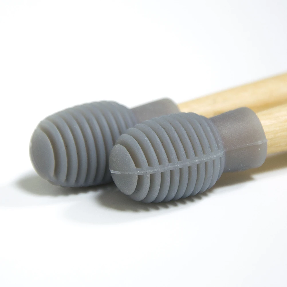 

4 PCS Silicone Head of Drum Rod Drumstick Cover Accessories Cap Tips Drumsticks