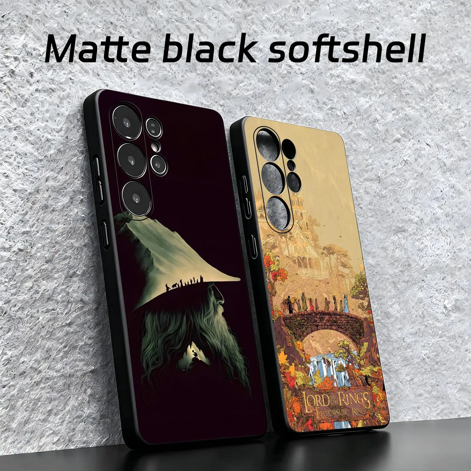 Phone Case For Samsung S26 S25 S24 S23 S22 S21 S20 Ultra Note20 Classic movies The Lord Of The Rings Soft black Shockproof Cover