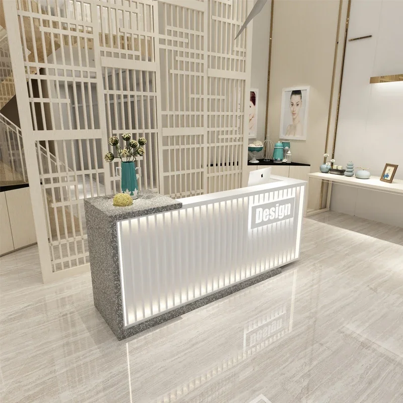 

Дизайн Модные стойки регистрации Стойка для обслуживания магазина Скандинавский центр клиента Компьютерный кассовый аппарат БизнесУникальная мебель