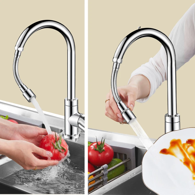 Universal Faucet Extender 360 Degree Rotating Anti-Splash Head Nozzle Aerator Bendable Sink Extension Hose Kitchen Accessories