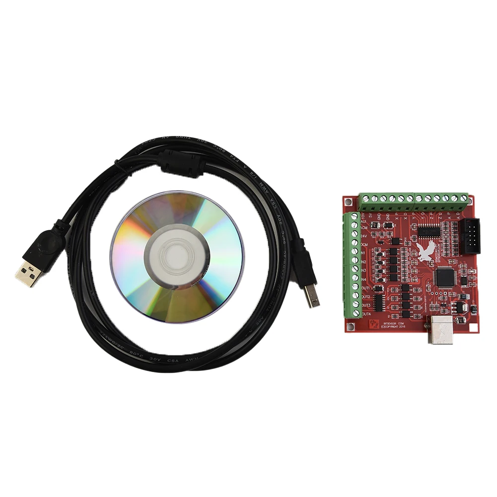CNC USB Motion Controller 100KHz 4 For For Breakout Board For Stepper Motor Drive Interface With Relay Output And Limit Switch S