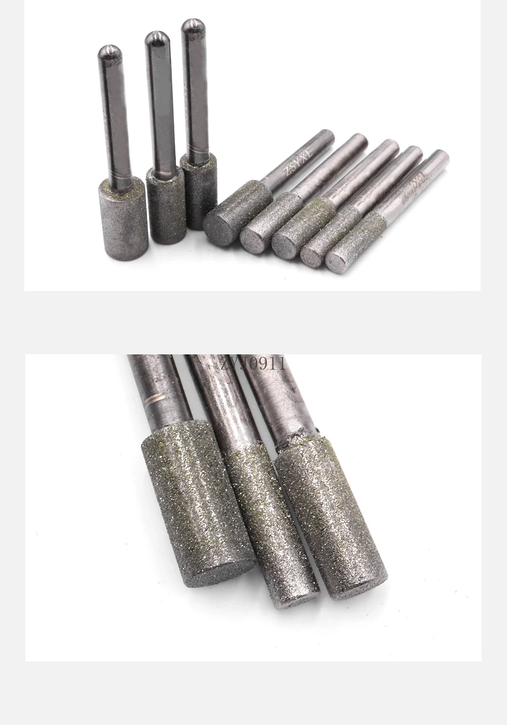 : Testa di molatura cilindrica diamantata Testa di sabbia fine Testa elettrica Rettifica e lucidatura della giada