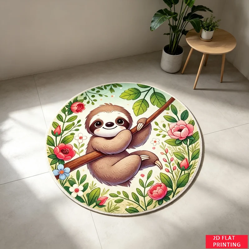 سجادة دائرية بتصميم حيوانات ال - مراجعة Baby Nursery Jungle Rug وسعره