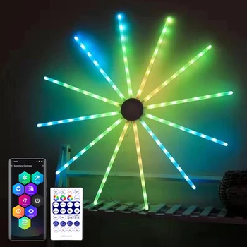 112LED/96 LED luces de rama inteligentes, luz de ambiente con aplicación Bluetooth y control remoto, para fiesta, coche, tema, parque, fiesta, decoración