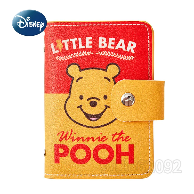 Disney Winnie The Pooh New Women's Card Holder Luxury Brand Original Credit Card Holder Multi-card Slot Fashion Card Holder
