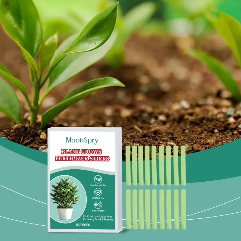 18Pcs Slow Release Seaweed Fertilizer Sticks Plant Growth Nutrition for Garden Potted Plants