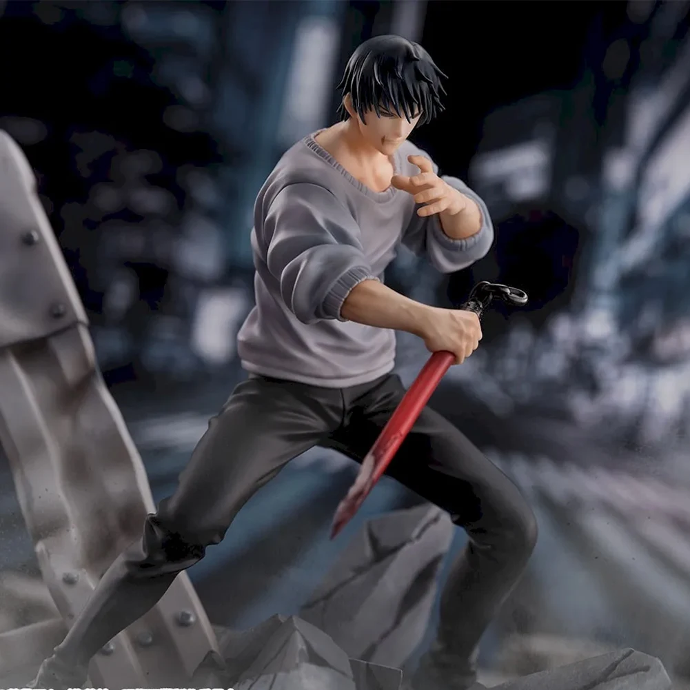 Anime jjk ryomen sukuna itadori yuji okkotsu yuta fushigura megumi fushhiguro toji gojo figura de ação estátua coleção ornamento