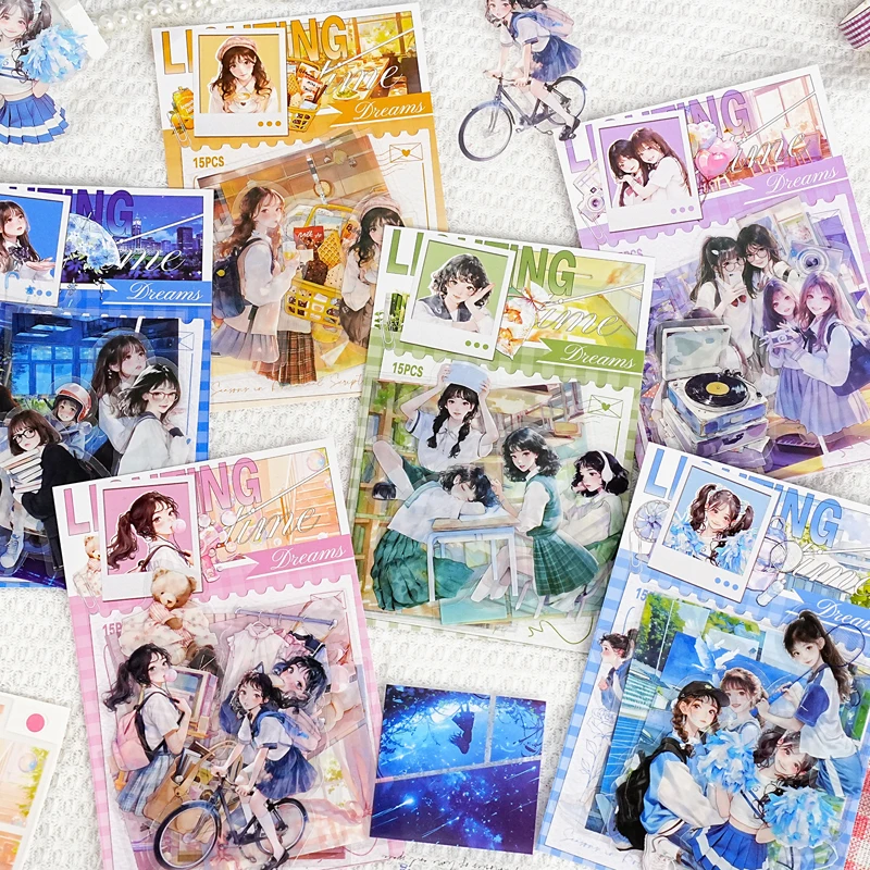 

12 упаковок/лот, серия Chasing the Dream Years, милая ретро декоративная наклейка для домашних животных